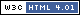 W3C Valid HTML 4.01